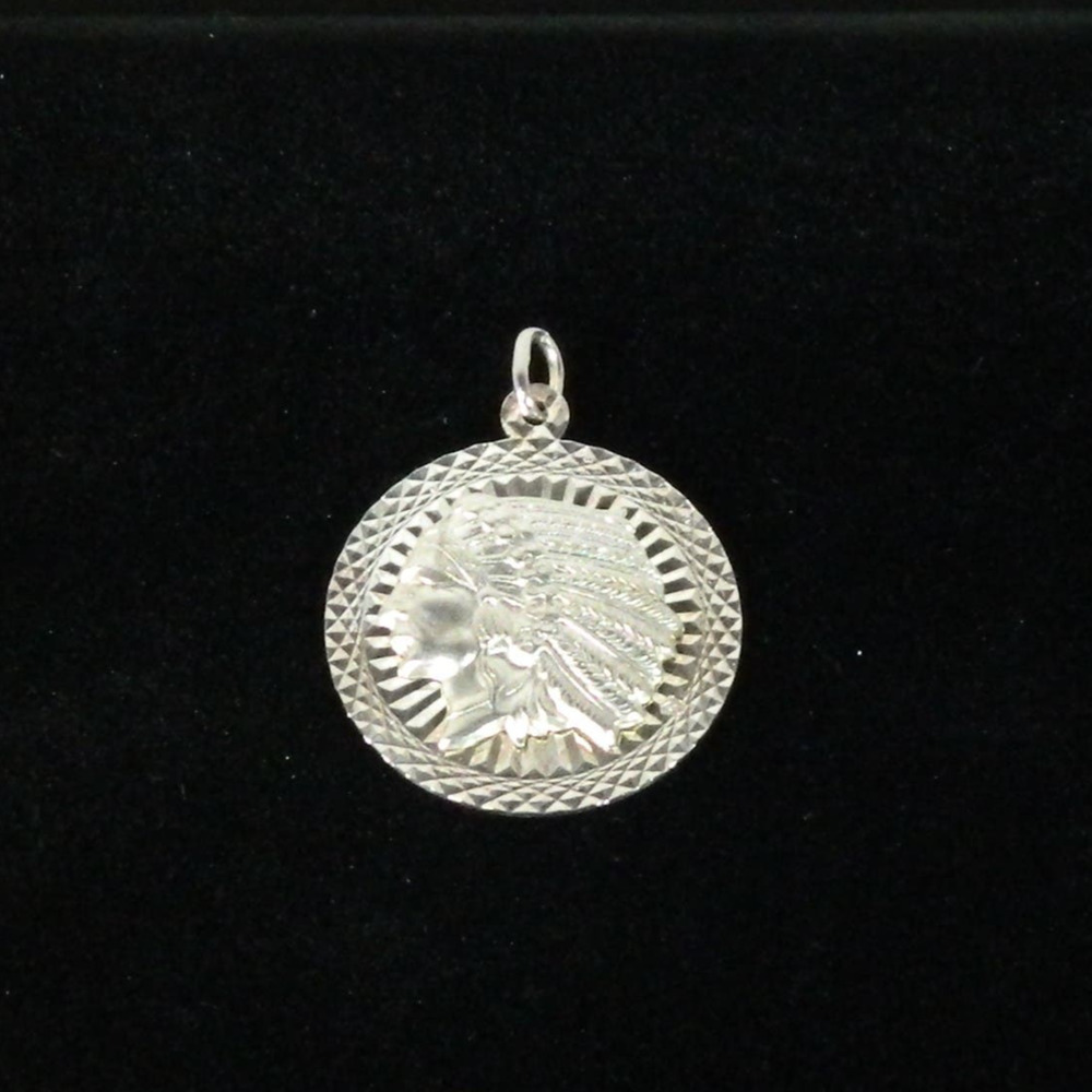 Milor 925 Italy American Indian Chief Pendant